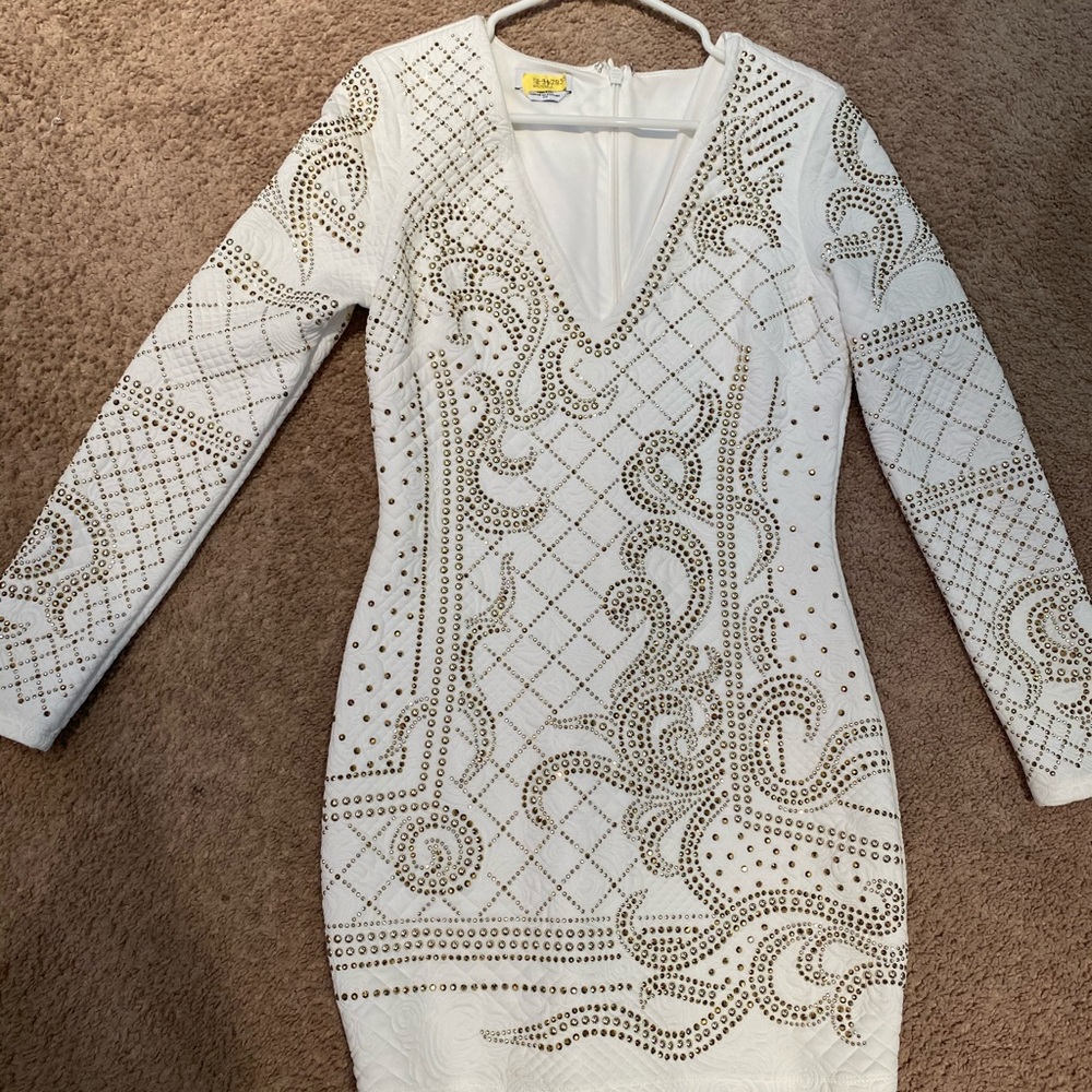 Studded fitted BEBE dress
